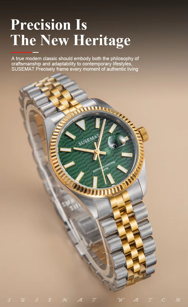 SUSEMAT Luxury Casual Men’s Business Quartz Wristwatch | Stainless Steel Strap | Waterproof | Premium Stylish Watch for Men | Perfect Lover Gift